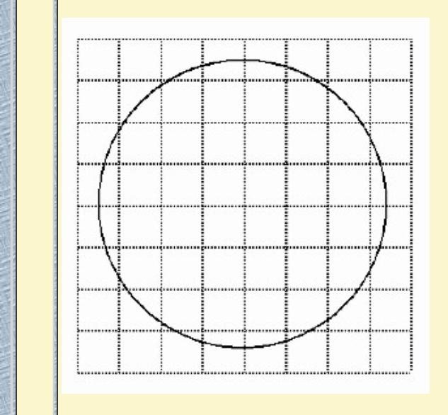 Referring to the figure, the circle shown is drawn on grids. Find A ÷ r and A ÷ r-example-1