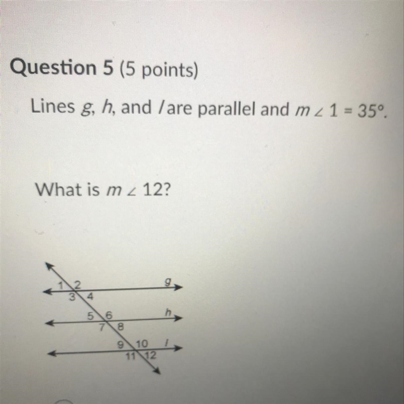 Help with this question please answer choices are 35° 55° 125° 145°-example-1