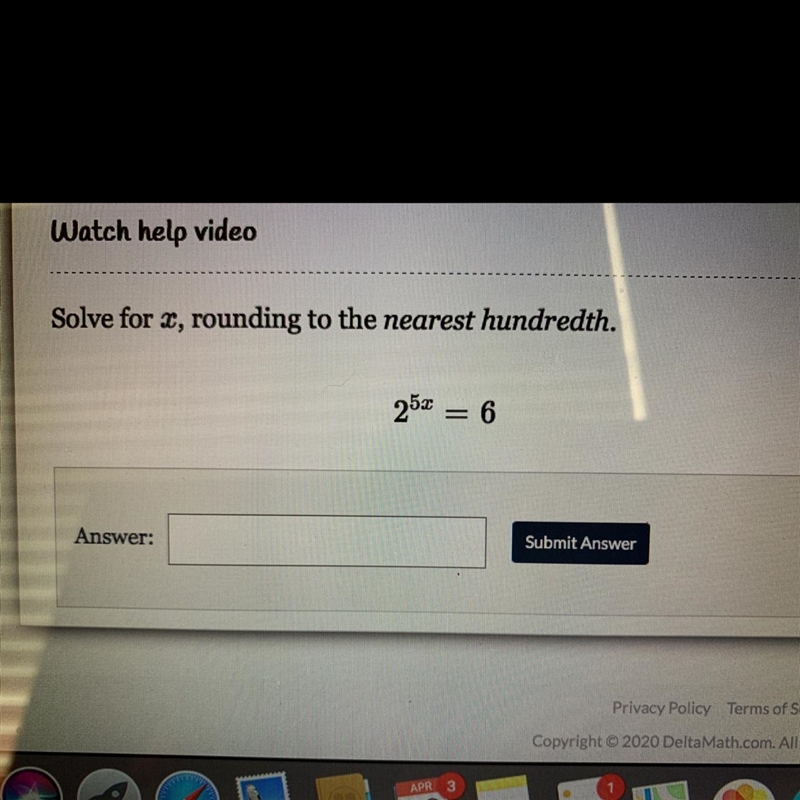 2^5x=6 rounded to the nearest hundredth-example-1