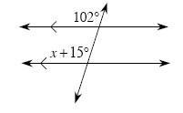 4: Use the relationships between the angles to find the value of x. ​ ​ x= ​ degrees-example-1