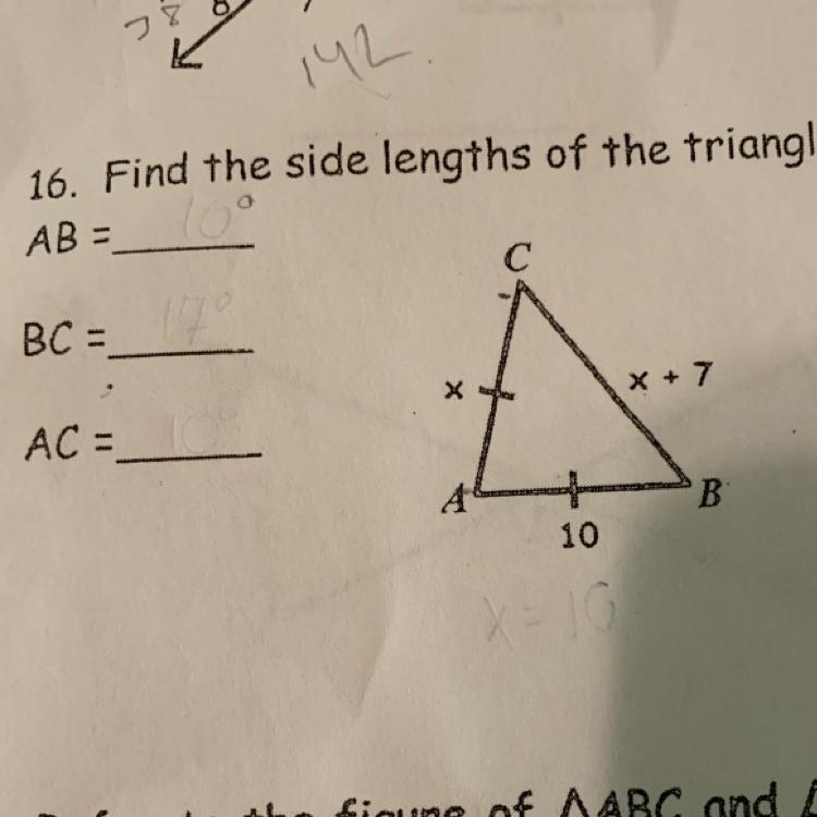 Find the lengths of the triangle.-example-1