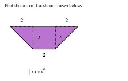 What's the answer to this: Find the area of the shape shown below. If you could please-example-1