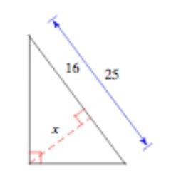 Find the missing length indicated. A) 12 B) 25 C) 9 D) 64 The answer is A) 12 (Not-example-1