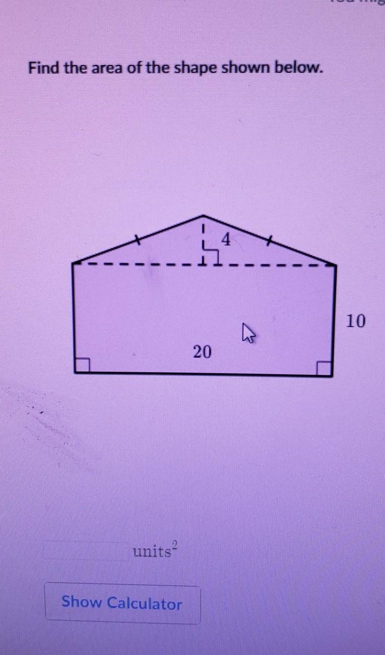 Find the area for the shape shown below​-example-1