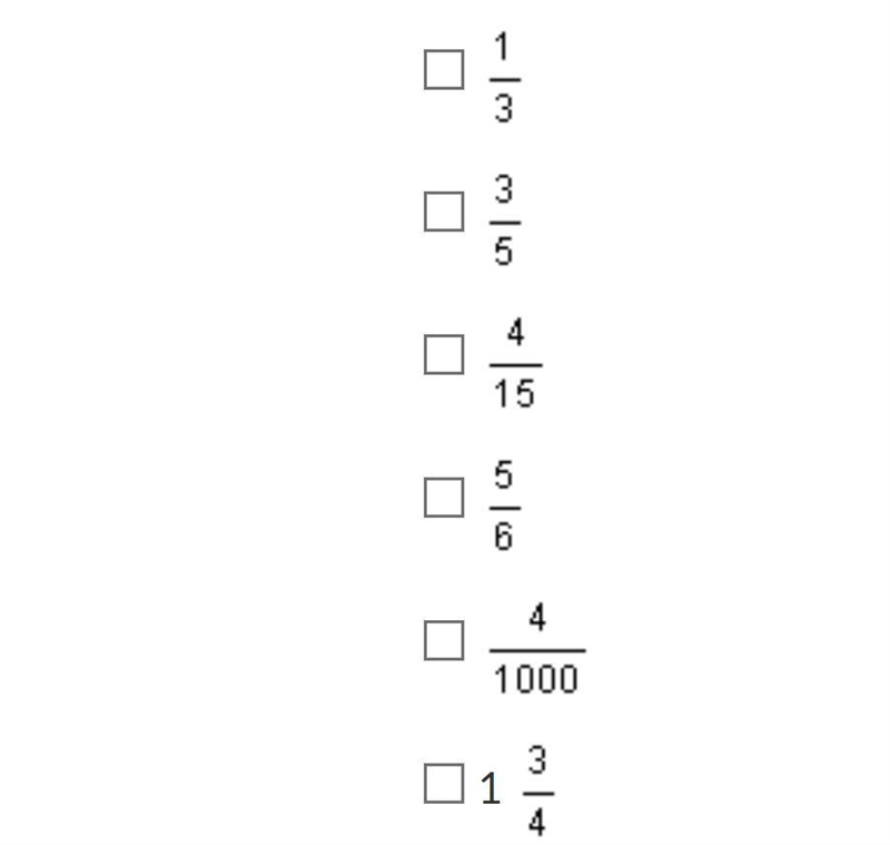 Select all that apply. Which decimals in the list are repeating decimals? *see pinned-example-1