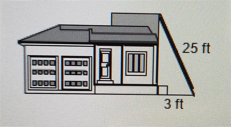 7. How far up on the house is the ladder resting? Round to the nearest tenth if necessary-example-1