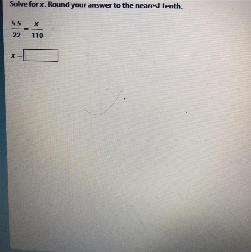 Solve for x Round your answer to the nearest tenth. 55 22 110-example-1