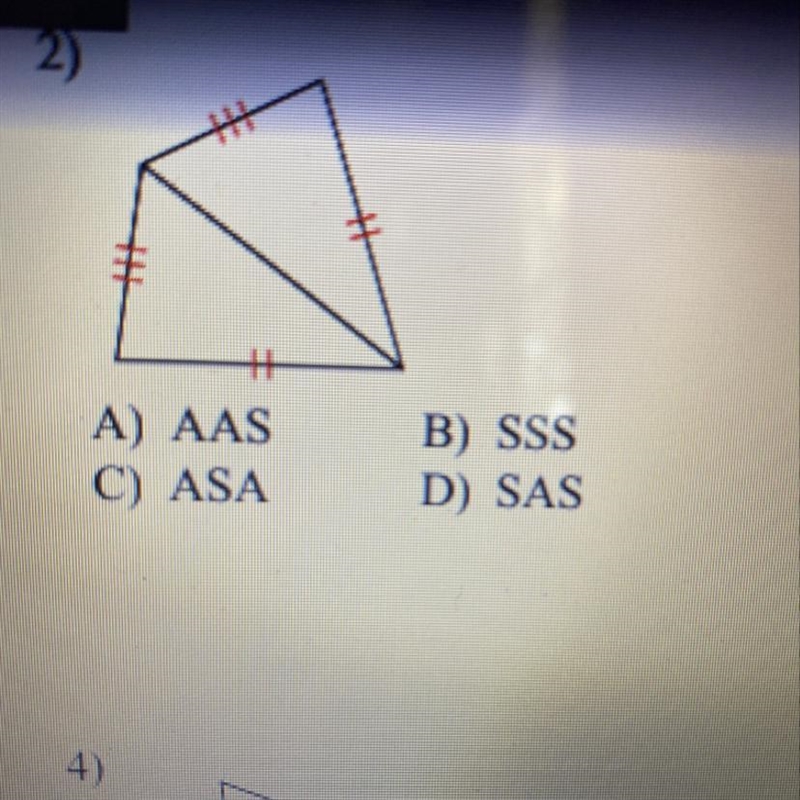 A) AAS C) ASA B) SSS D) SAS-example-1