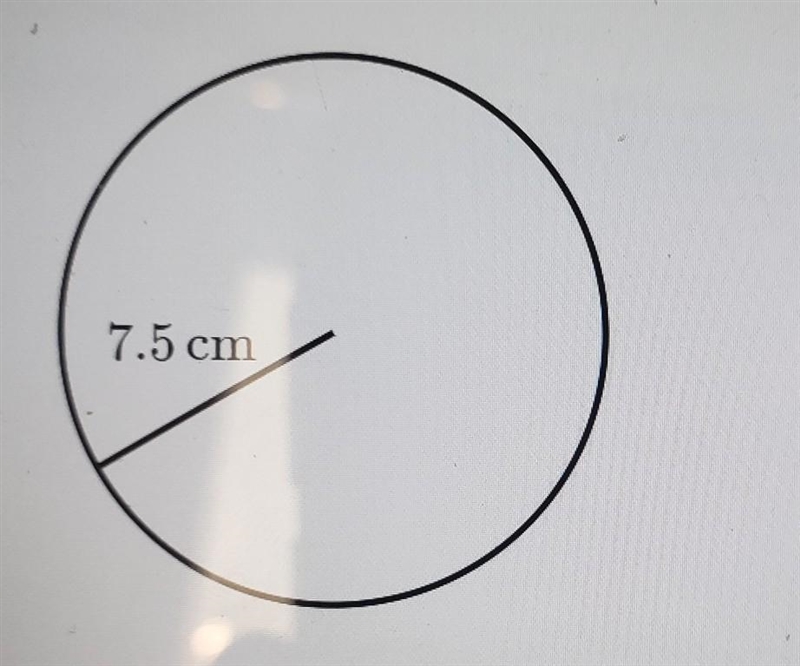 What is the radius and diameter of the following circle? ​-example-1