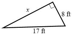 Find x in the following right triangle.-example-1