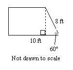 Find the area of the trapezoid. The figure is divided by the dashed line into a rectangle-example-1