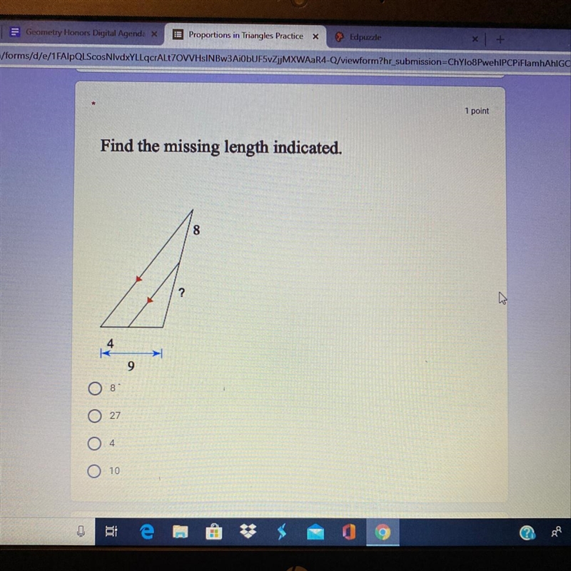 I need this answer. It’s on proportions-example-1