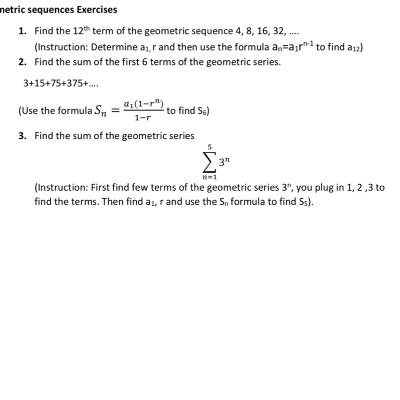 1. Find the 12th term of the geometric sequence 4, 8, 16, 32, .... (Instruction: Determine-example-1