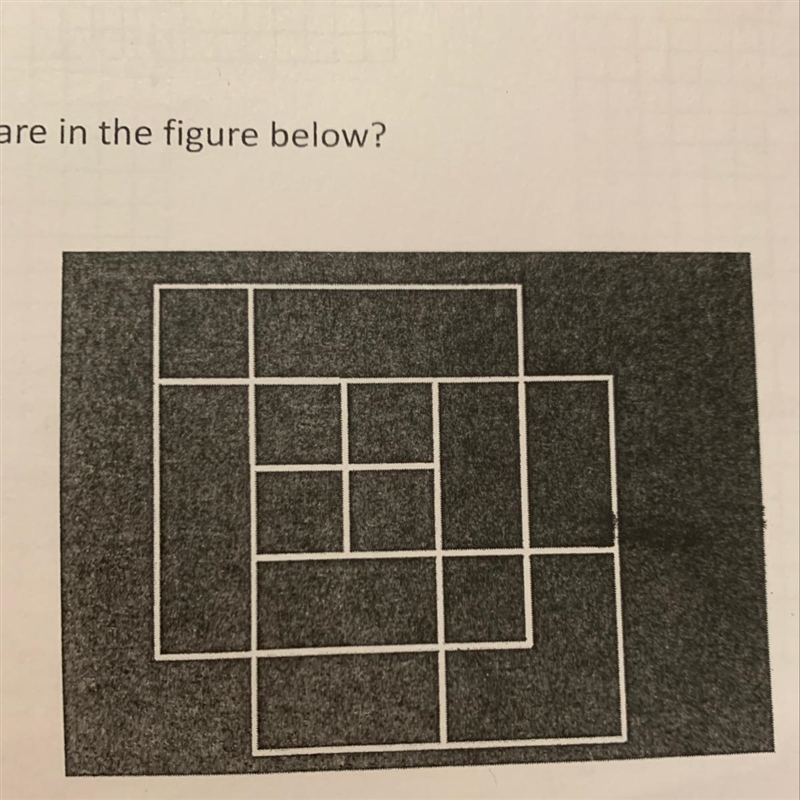 How many squares are in the figure below?-example-1