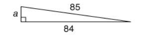 Find the missing side length in the following triangle. A 169 B 10 C 1 D 13-example-1