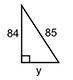 What is the length of leg y of the right triangle?-example-1