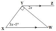 Find the value of x in each case. Give reasons to justify your solutions! XW ∥ YZ-example-1