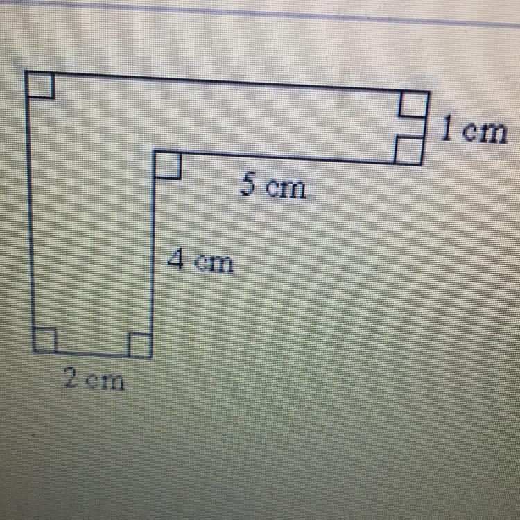 1 cm 5 cm 4 cm 2 cm What is the area of the figure?-example-1