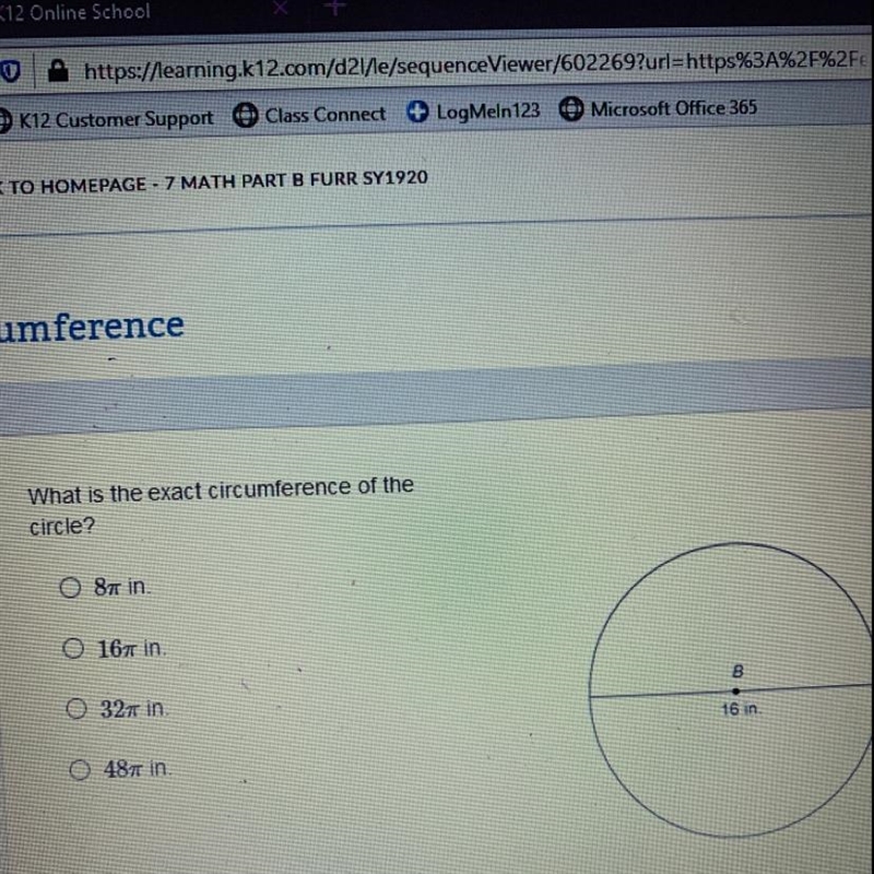 What is the exact circumference of the circle?-example-1