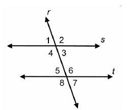 NEED ANSWER ASAP! Which is enough information to prove that s is parallel to t? Angle-example-1