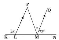 Find the value of x in each case. Give reasons to justify your solutions! e L, M ∈ KN-example-1