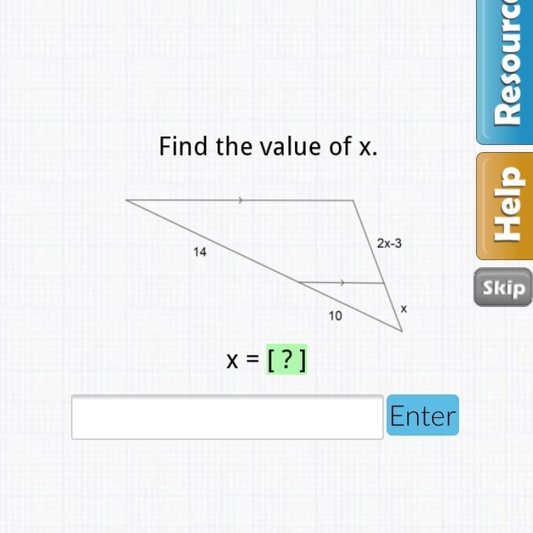 Find the value of x.-example-1