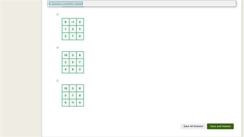 Which magic square results from adding -2 from this original magic square? The answer-example-2