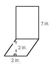 The figure shown consists of a rectangle and a parallelogram. Find the area of the-example-1