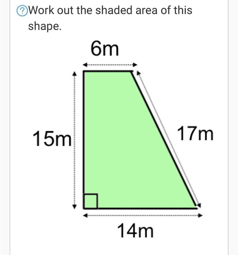 What is the shaded area of this shape?-example-1