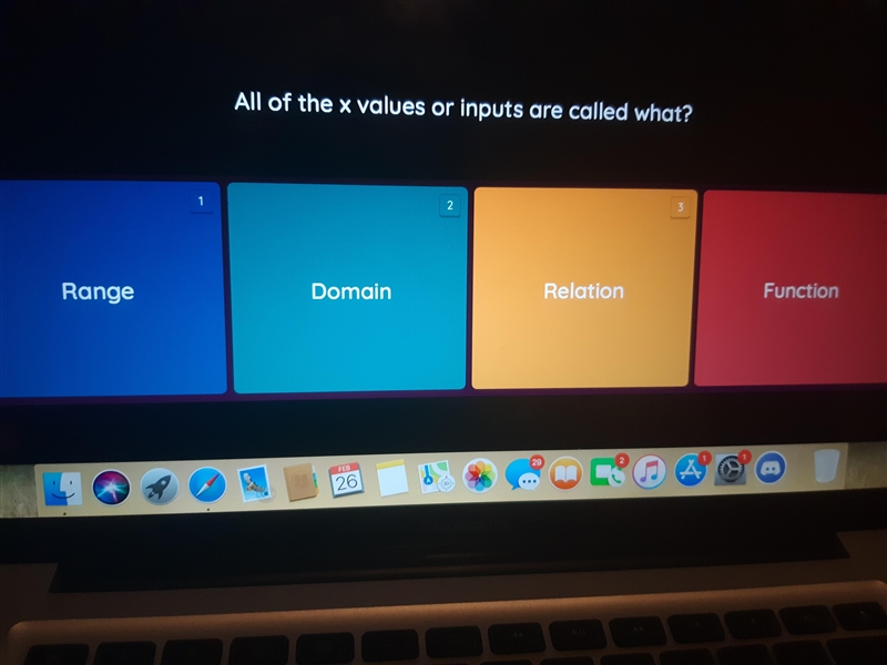 All of the x values or inputs are called what?-example-1