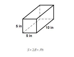 In the surface area formula shown, B represents the area of the square base, P represents-example-1