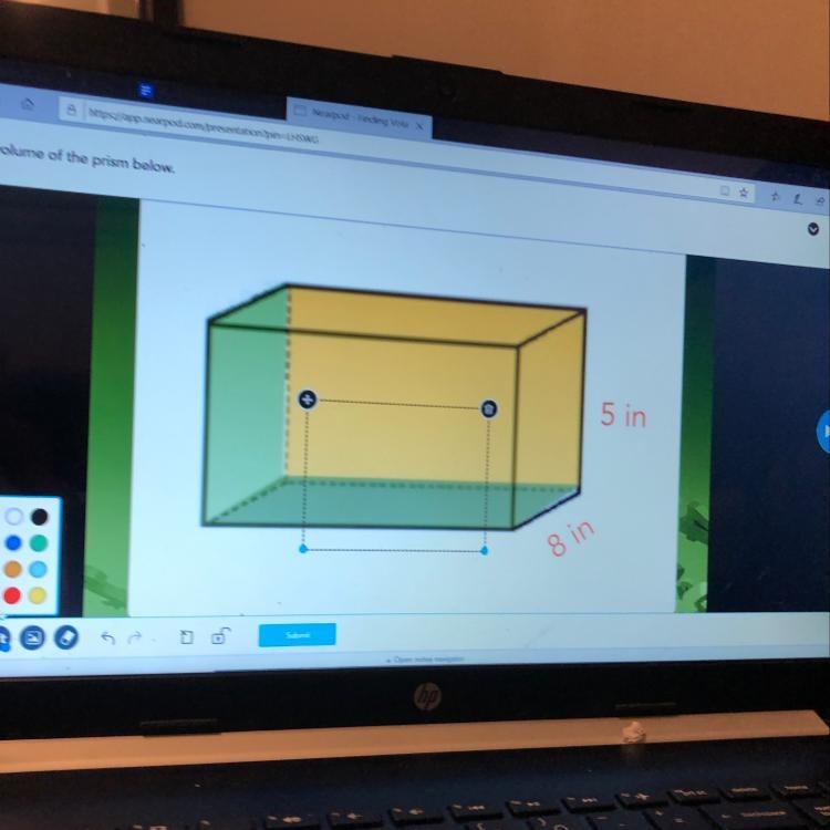 Find the volume of the prism below-example-1