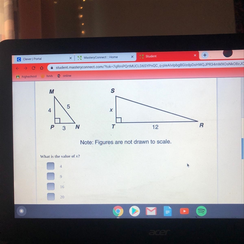 What is the value of x-example-1