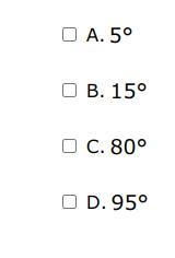 If one angle of a triangle measures 80°, select a pair of angle measurements that-example-1