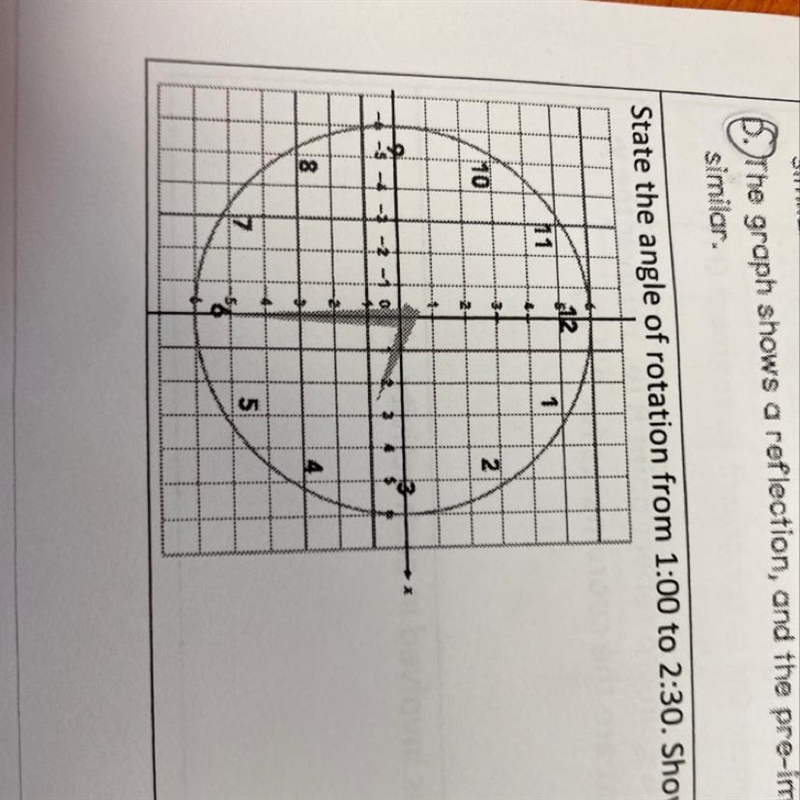 State the angle from 1:00 to 2:30-example-1