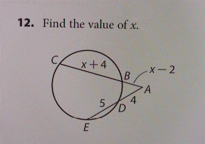 Property of Circles: Segment Relationships in Circles ​-example-1