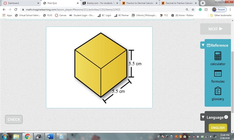 Find the surface area of the cube shown. (_________) square centimeters-example-1