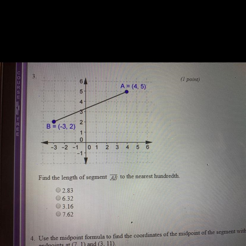 Please help! Find the length of segment AB to the nearest hundredth.-example-1