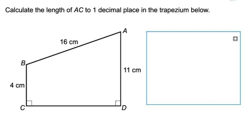 Calculate Line AC showing working to 1dp-example-1