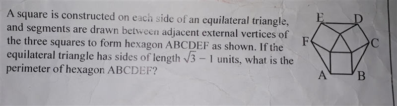 a square is constructed on each side of an equilateral triangle, and segments are-example-1