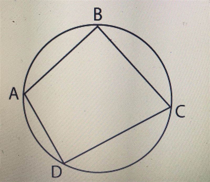 Quadrilateral ABCD is inscribed in a circle. If angle A measures (3x-10) degrees and-example-1