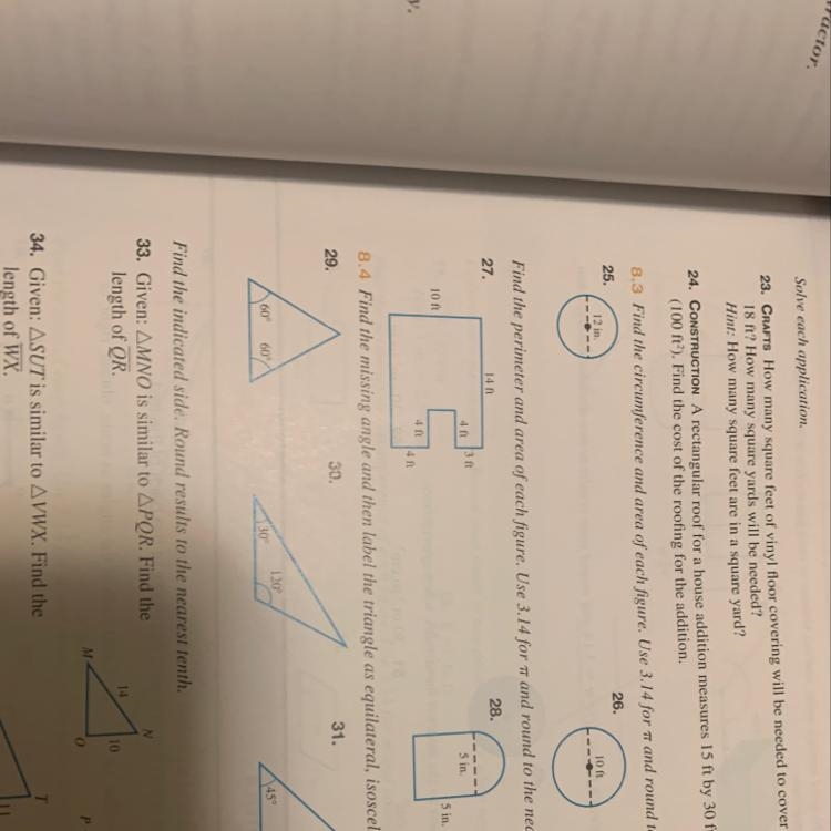 I need help with 27 and 28 show step and round to nearest tenth-example-1