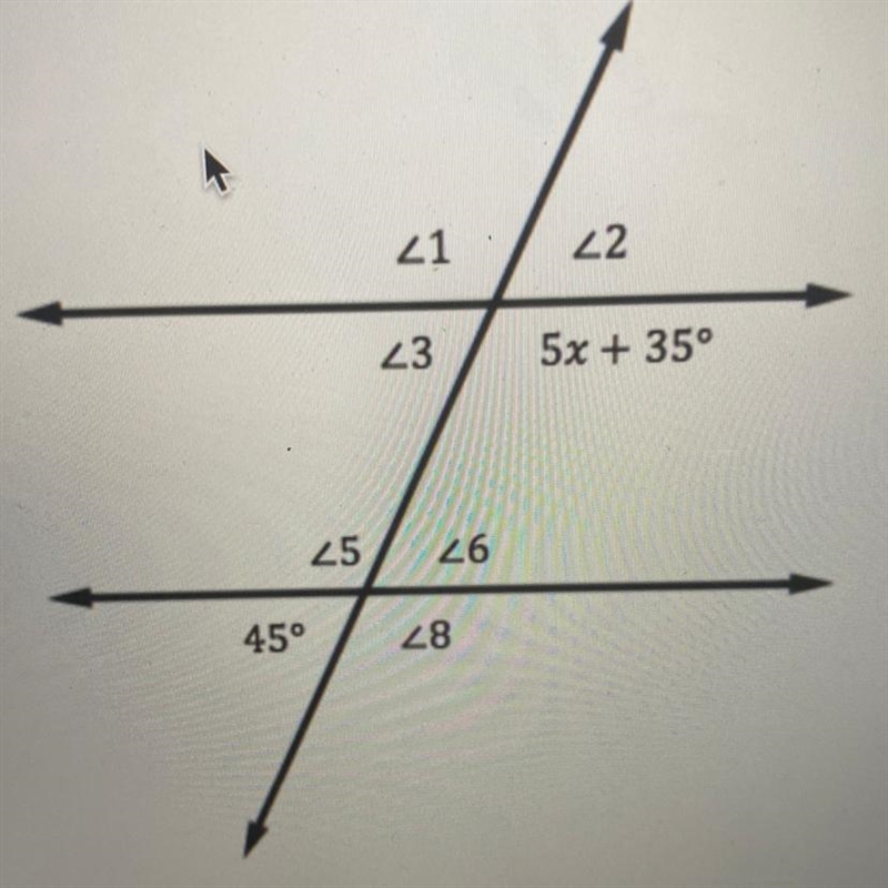 ASAP!! consider the diagram below. which of the following is the value of x? a- 2 b-example-1