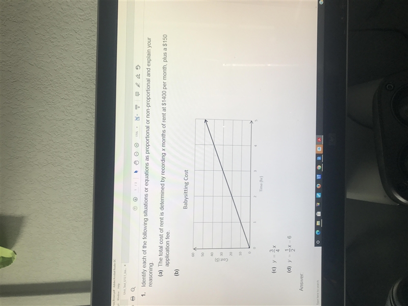 Identify each of the following situations or equations as proportional or non-proportional-example-1