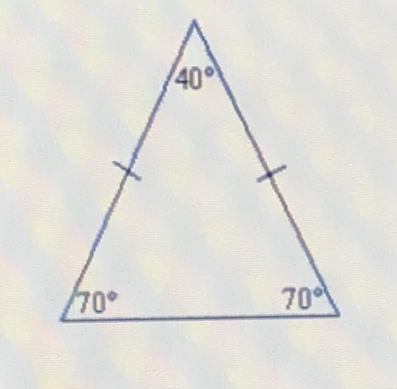 Classify the triangle by its angles and by its sides Right isosceles Acute scalene-example-1