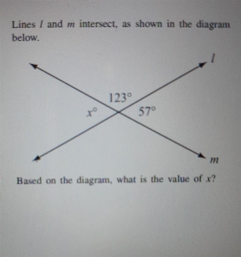 Based on the diagram, what is the value of x?​-example-1