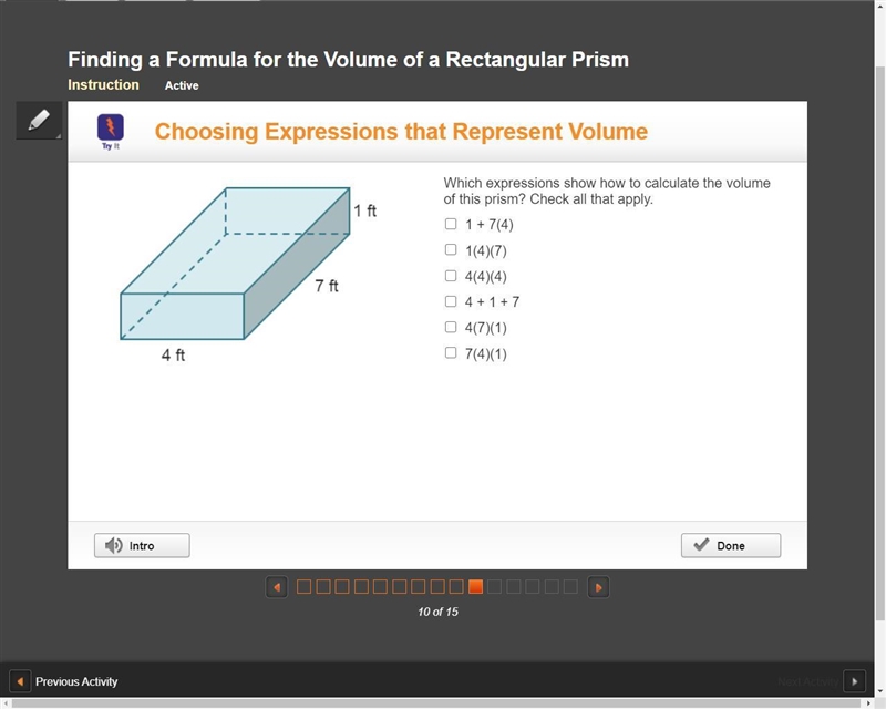 Plz help its about volume of a rectangular prism-example-1