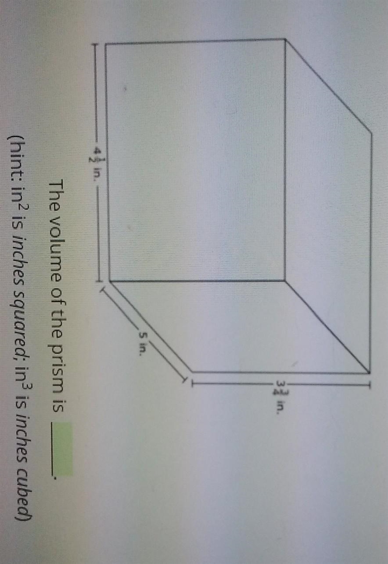 What is the volume of the rectangular prism below? (Don't forget to label your answer-example-1