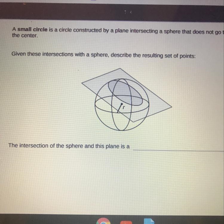 The intersection of the sphere and this plane is a-example-1