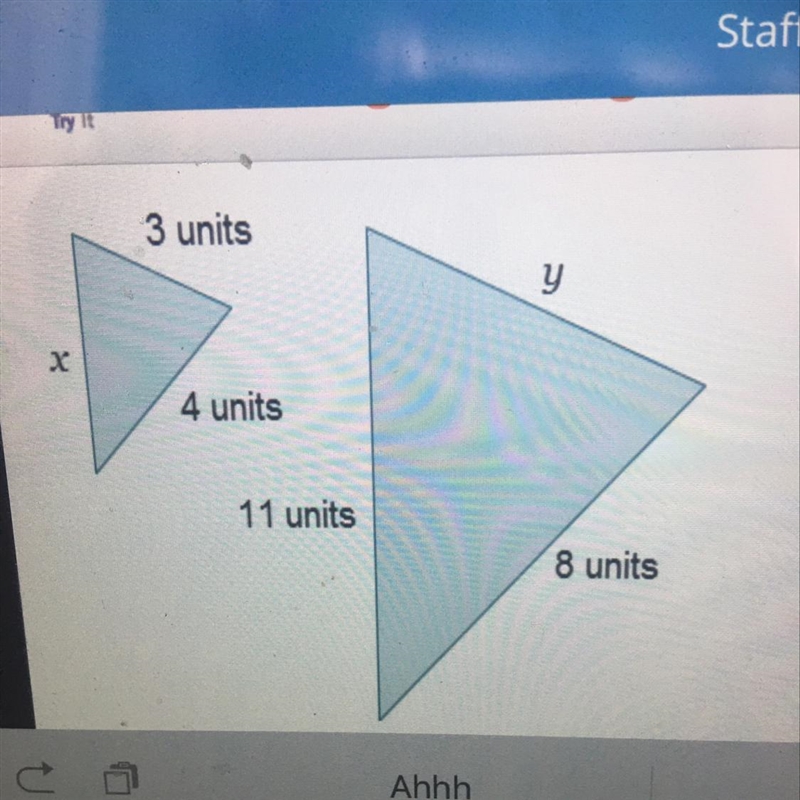 The two figures are the image and pre-image of a dilation. Find the lengths of the-example-1